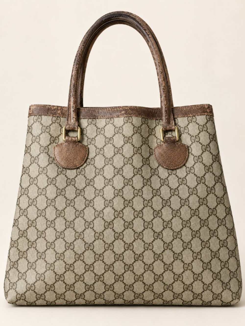 Vintage Gucci GG Monogram Tote + Tom Ford Era Mule Heels 8.5B Y2K - Picture 4 of 16
